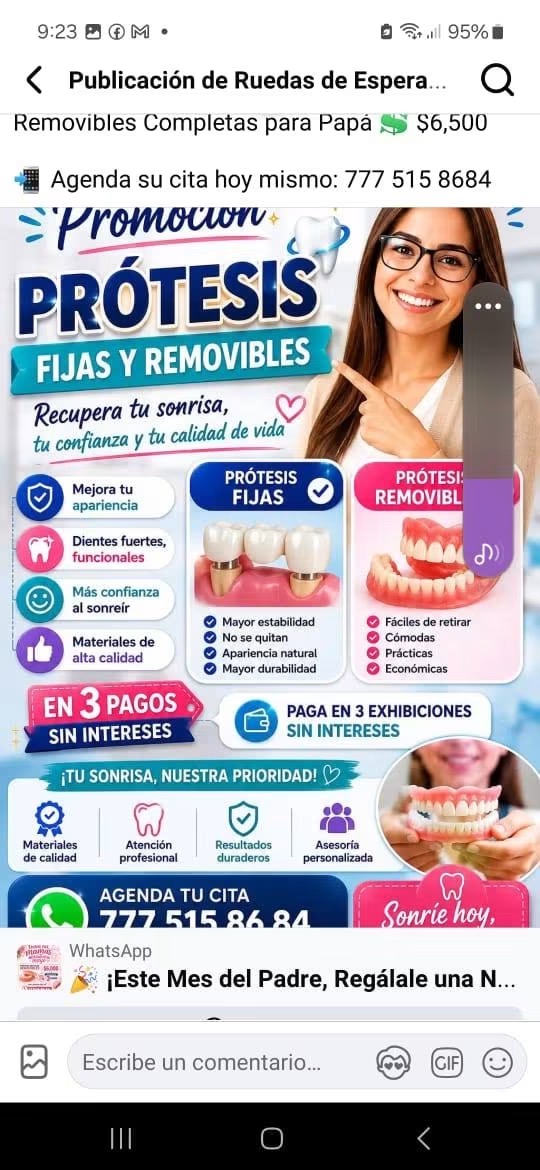 Promoción de prótesis dentales